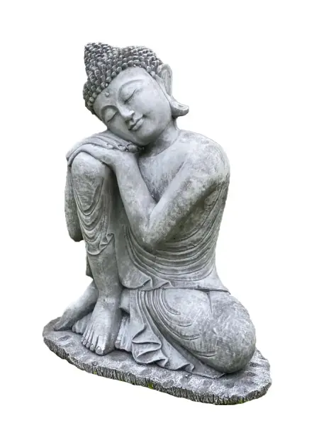Artikelbild 11 des Artikels “Rahman - Buddha entspannt, auf einem Bein, 65cm H | Steinguss “